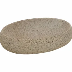 vidaXL håndvask til bordplade 59x40x15 cm oval keramik sandfarvet