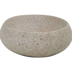 vidaXL håndvask til bordplade 59x40x15 cm oval keramik sandfarvet