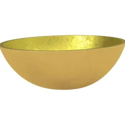 vidaXL håndvask 50x37x14 cm glas guldfarvet