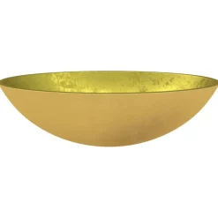 vidaXL håndvask 50x37x14 cm glas guldfarvet
