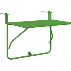 vidaXL Hængende Altan Bord Grøn 60 x 39 x 65 cm Stål