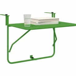 vidaXL Hængende Altan Bord Grøn 60 x 39 x 65 cm Stål