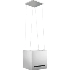 vidaXL hængende ø-emhætte med touchsensor LCD 37 cm rustfrit stål