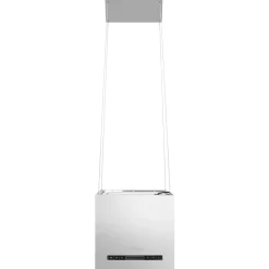 vidaXL hængende ø-emhætte med touchsensor LCD 37 cm rustfrit stål