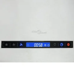 vidaXL hængende ø-emhætte med touchsensor LCD 37 cm rustfrit stål