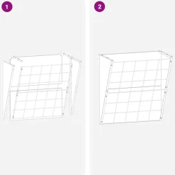 vidaXL Hængende Hø Foderhus Sølv 61 x 33 x 66 cm Galvaniseret stål