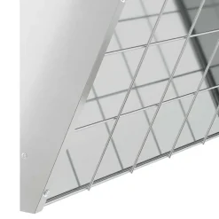 vidaXL Hængende Hø Foderhus Sølv 61 x 33 x 66 cm Galvaniseret stål