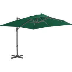 vidaXL hængeparasol 300x300 cm aluminiumsstang grøn