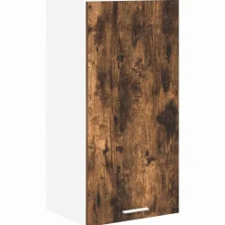 vidaXL Hængeskab Røget Eg og Hvid 40 x 31 x 80 cm Konstrueret træ