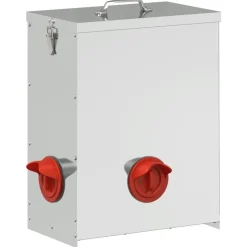 vidaXL Hønsefoder Sølv 32,5 x 20,5 x 43 cm Galvaniseret stål