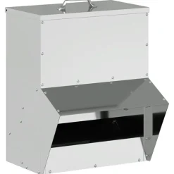 vidaXL Hønsefoder Sølv 20 x 25 x 35 cm Galvaniseret stål