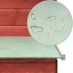 vidaXL hønsehus 170x81x110 cm massivt fyrretræ og grantræ rød