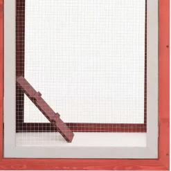 vidaXL hønsehus 170x81x110 cm massivt fyrretræ og grantræ rød