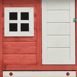 vidaXL hønsehus 170x81x110 cm massivt fyrretræ og grantræ rød