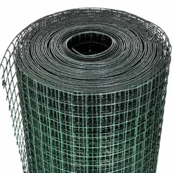 vidaXL hønsenet galvaniseret stål med PVC-belægning 10 x 1 m grøn