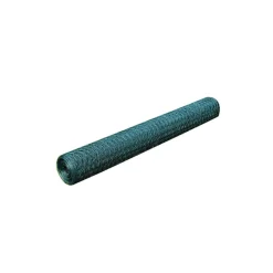 vidaXL hønsenet 25x0,5 m stål med PVC-belægning grøn
