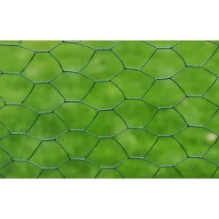 vidaXL hønsenet 25x0,5 m stål med PVC-belægning grøn