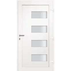 vidaXL hoveddør 100x200 cm aluminium og PVC antracitgrå