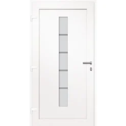 vidaXL hoveddør 100x200 cm aluminium og PVC antracitgrå