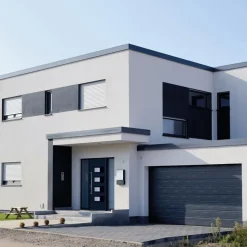 vidaXL hoveddør 100x200 cm aluminium og PVC antracitgrå