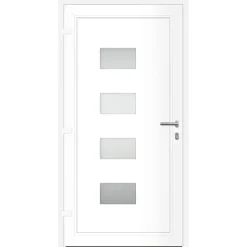 vidaXL hoveddør 100x200 cm aluminium og PVC antracitgrå