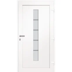 vidaXL hoveddør 100x200 cm aluminium og PVC antracitgrå