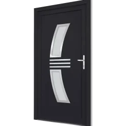 vidaXL hoveddør 88x200 cm PVC antracitgrå