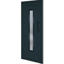 vidaXL hoveddør 88x200 cm PVC antracitgrå