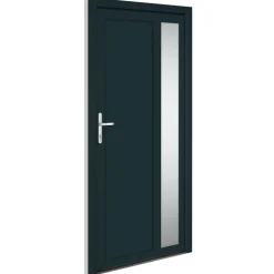 vidaXL hoveddør 98x200 cm PVC antracitgrå