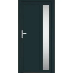 vidaXL hoveddør 98x200 cm PVC antracitgrå