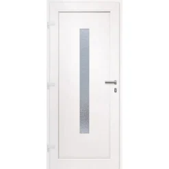 vidaXL hoveddør 88x200 cm PVC antracitgrå
