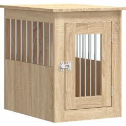 vidaXL hundebur 45x62x59 cm konstrueret træ sonoma-eg