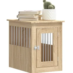 vidaXL hundebur 45x62x59 cm konstrueret træ sonoma-eg