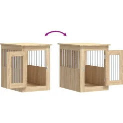 vidaXL hundebur 45x62x59 cm konstrueret træ sonoma-eg