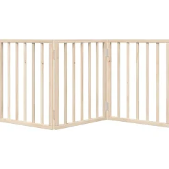 vidaXL hundegitter foldbart 3 paneler 150 cm poppeltræ