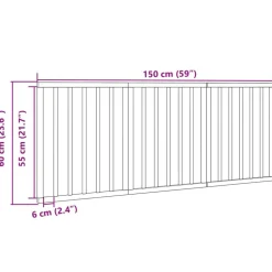 vidaXL hundegitter foldbart 3 paneler 150 cm poppeltræ