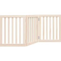 vidaXL hundegitter foldbart 3 paneler 150 cm poppeltræ