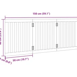 vidaXL hundegitter foldbart 3 paneler 150 cm poppeltræ