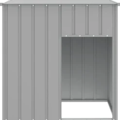 vidaXL hundehus med tag lysegrå 110x103x109 cm galvaniseret stål