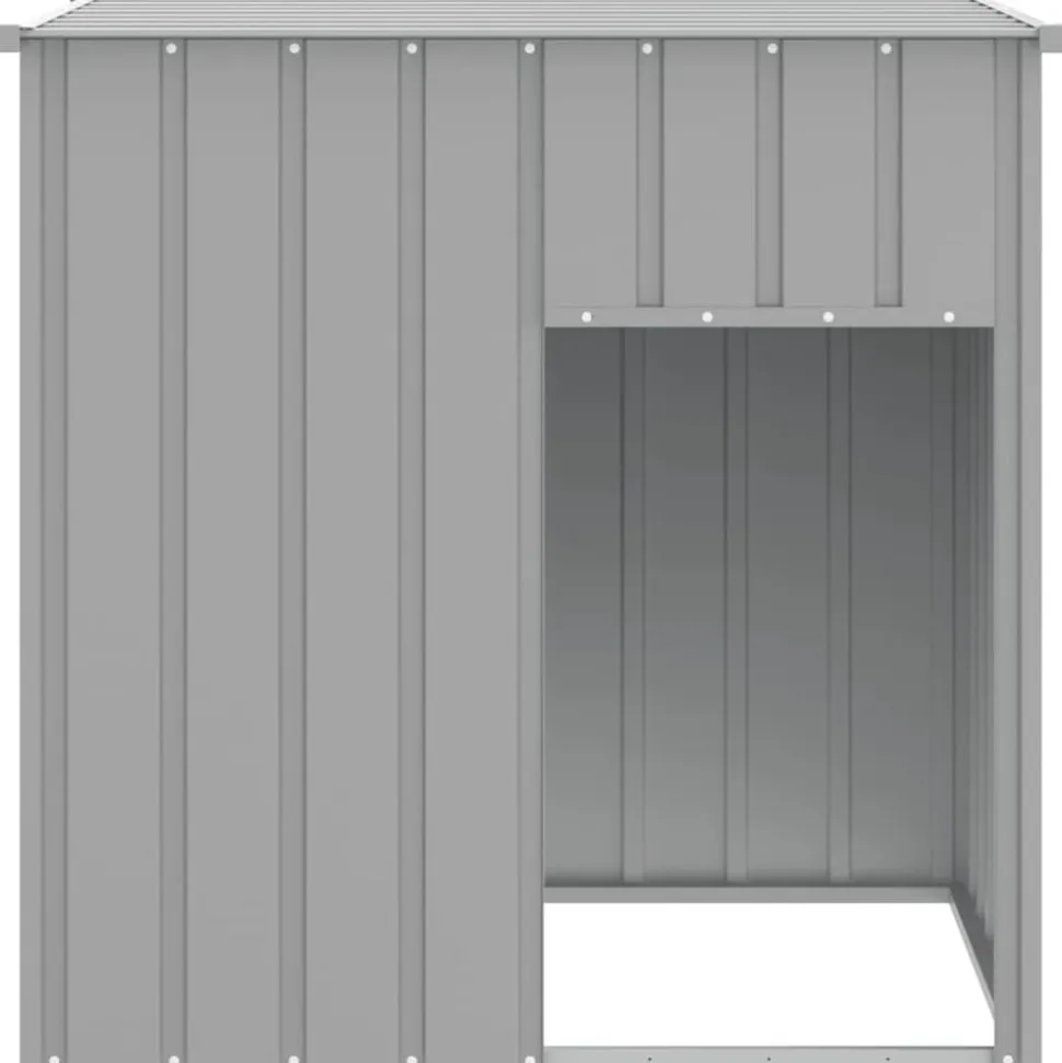 vidaXL hundehus med tag lysegrå 110x103x109 cm galvaniseret stål