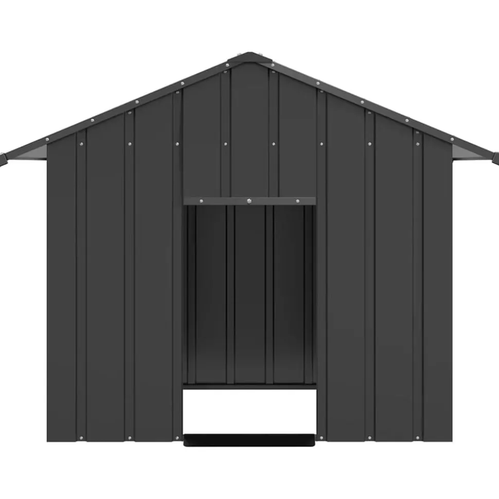 vidaXL hundehus med tag 131x101x102 cm galvaniseret stål