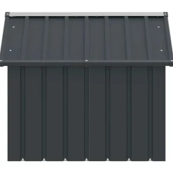 vidaXL hundehus 116,5x103x81,5 cm galvaniseret stål antracitgrå