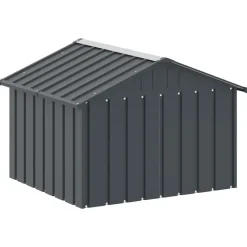 vidaXL hundehus 116,5x103x81,5 cm galvaniseret stål antracitgrå