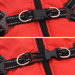 vidaXL Hundejakke Rød L36 Fleece og polyester