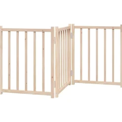vidaXL hundelåge 3 paneler 150 cm foldbar massivt gran