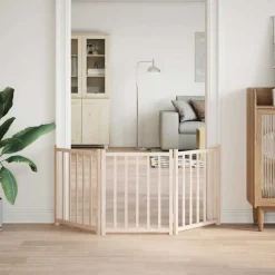 vidaXL hundelåge 3 paneler 150 cm foldbar massivt gran