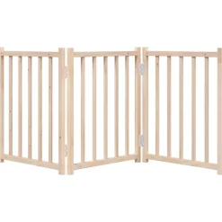 vidaXL hundelåge 3 paneler 150 cm foldbar massivt gran
