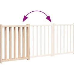 vidaXL hundelåge 3 paneler 150 cm foldbar massivt gran