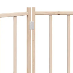 vidaXL hundelåge 3 paneler 150 cm foldbar massivt gran