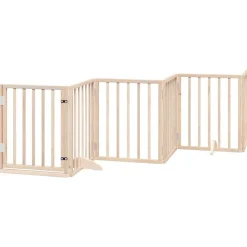 vidaXL hundelåge med dør 9 paneler 450 cm poppeltræ